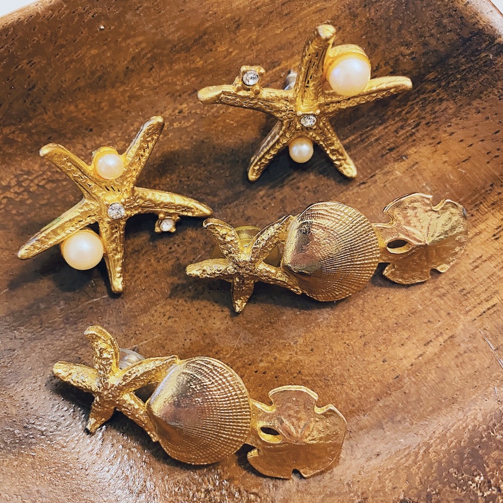 Vintage Shell Earrings - Single pair only - Picture 5 of 5